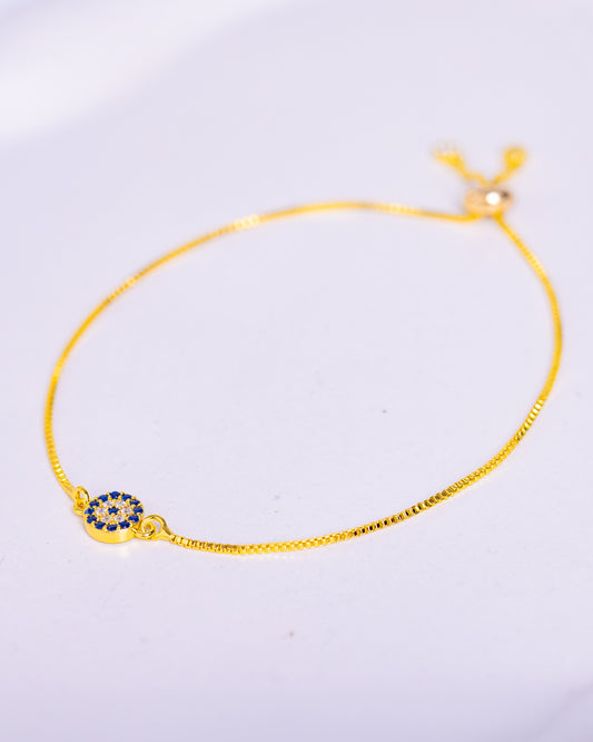 Gold Plated Evil Eye Bracelet