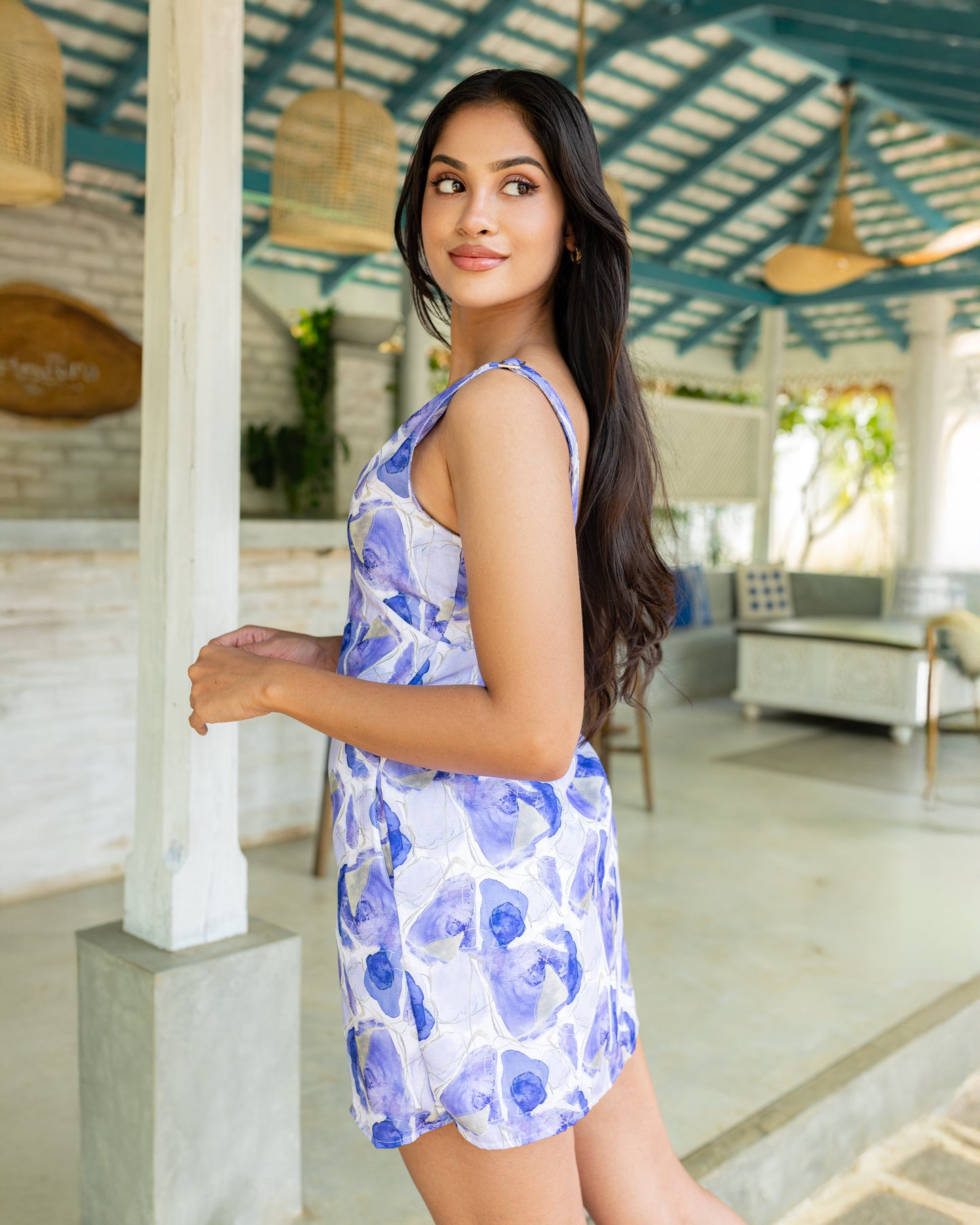 Siena Blue Floral Dress