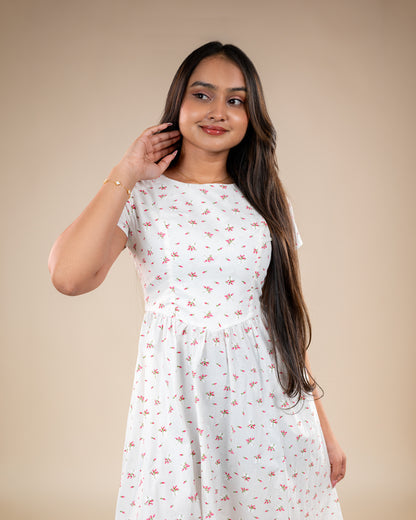 Ivy White Floral Dress