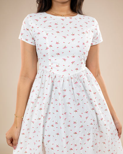 Ivy White Floral Dress