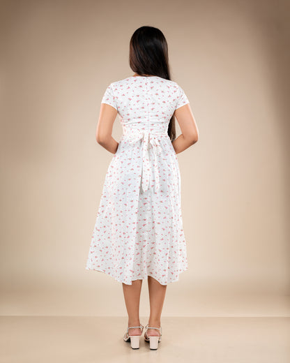 Ivy White Floral Dress