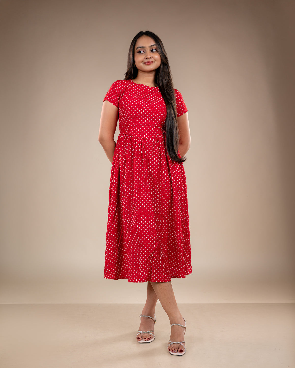 Ivy Red Print Dress