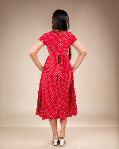 Ivy Red Print Dress