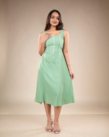 Lia Mint Green Midi Dress