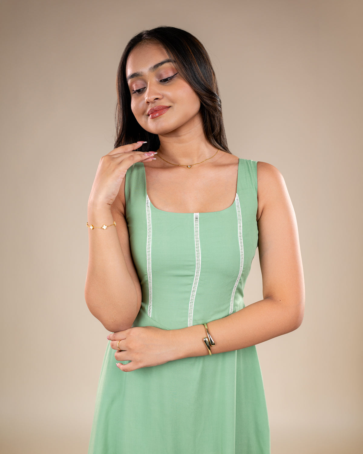 Lia Mint Green Midi Dress