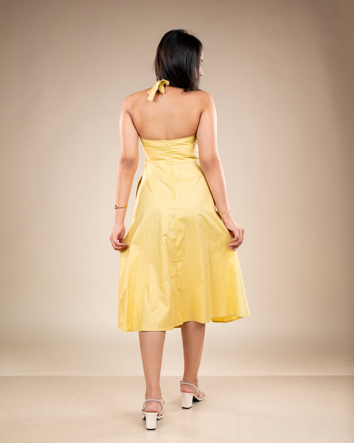 Mia Yellow Midi Dress