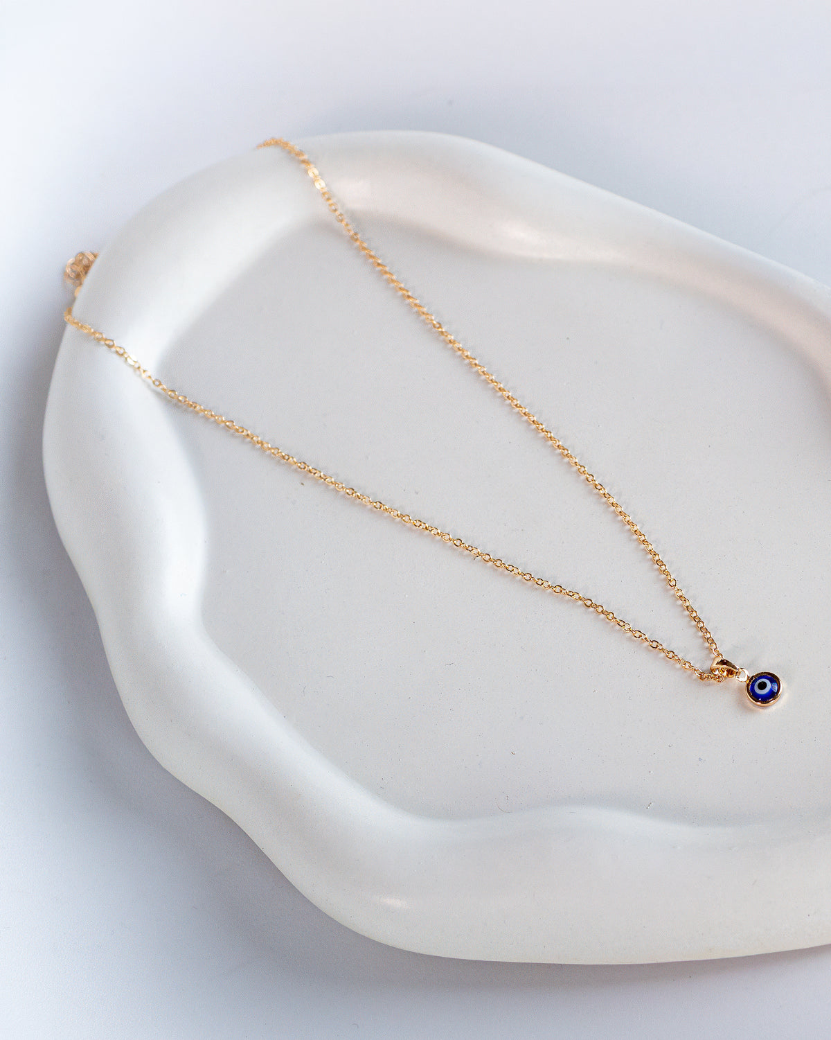 Gold Plated Evil Eye Necklace