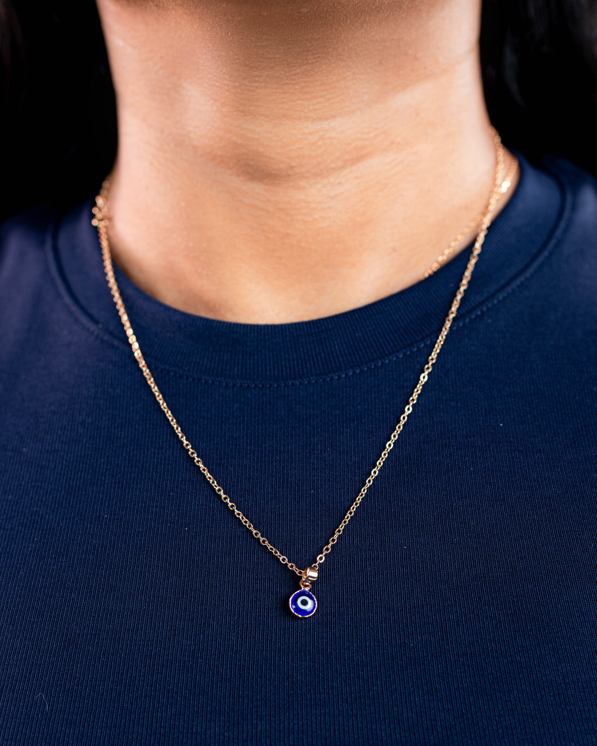 Gold Plated Evil Eye Necklace
