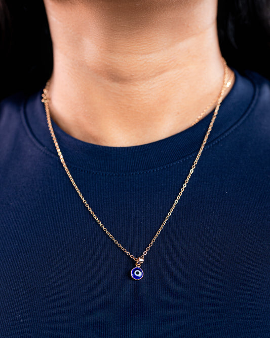 Gold Plated Evil Eye Necklace
