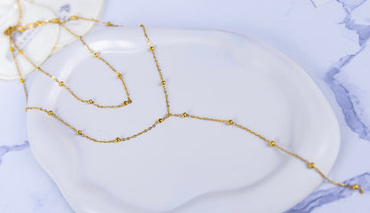 Gold Plated Double-Layer Long Necklace