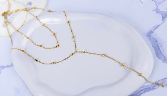 Gold Plated Double-Layer Long Necklace
