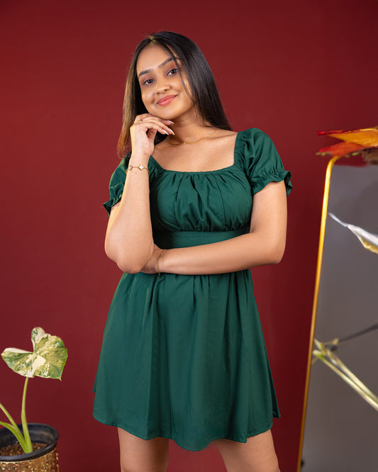 Stella Green Flared Dress