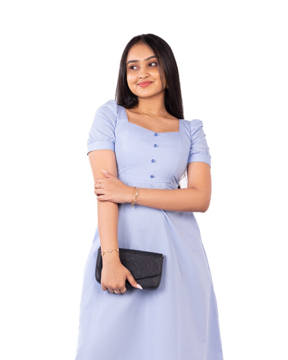Amore Cotton Light Blue Dress
