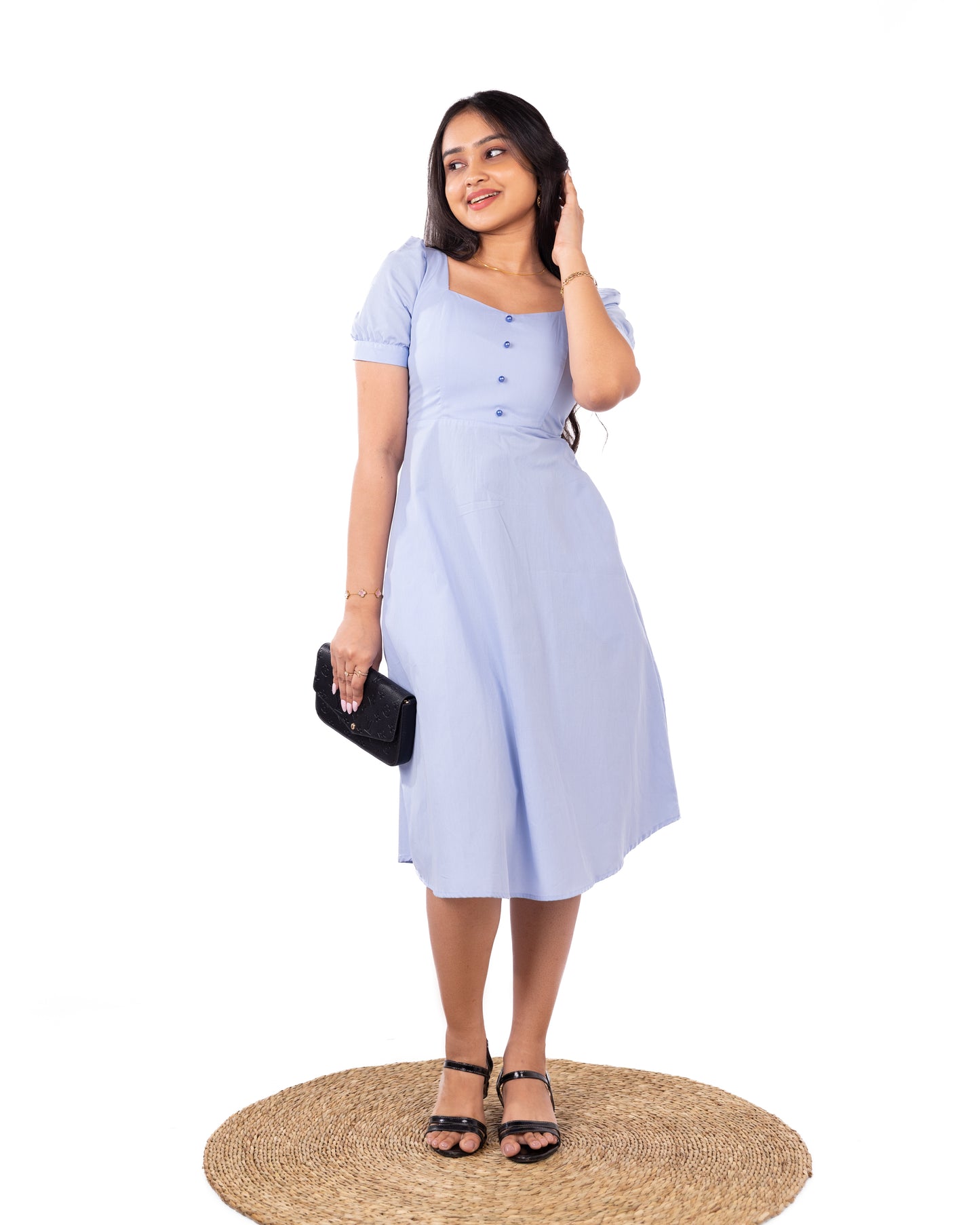 Amore Cotton Light Blue Dress