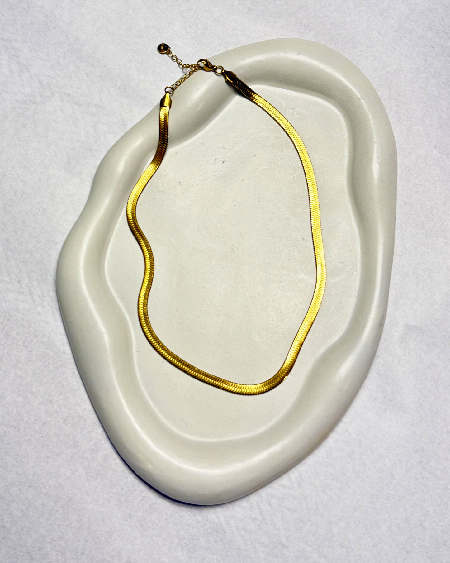 Gold Plated Flat Snake Chain