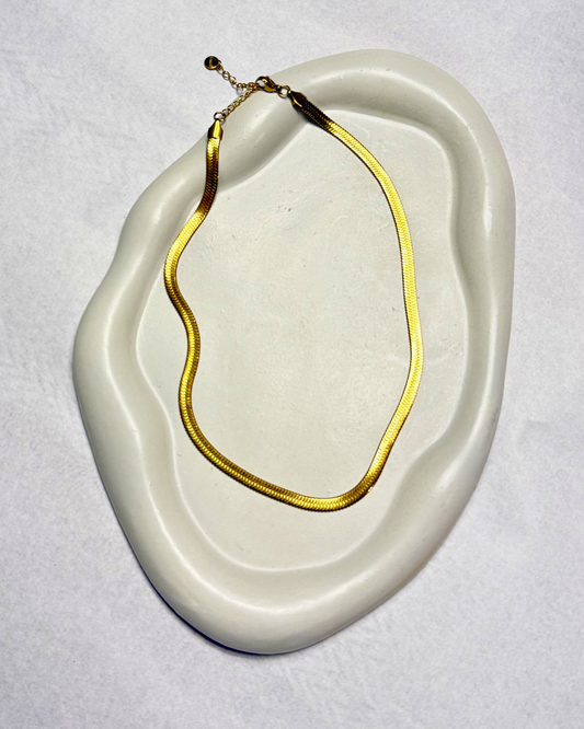 Gold Plated Flat Snake Chain