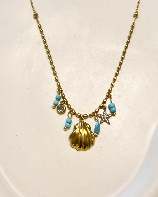 Gold Plated Ocean Necklace