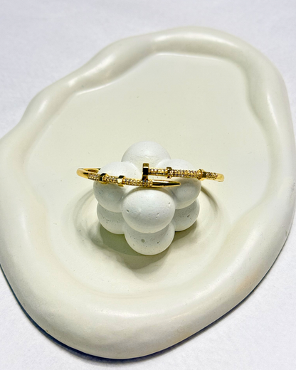 Elegant Nail Zirconia Bangle