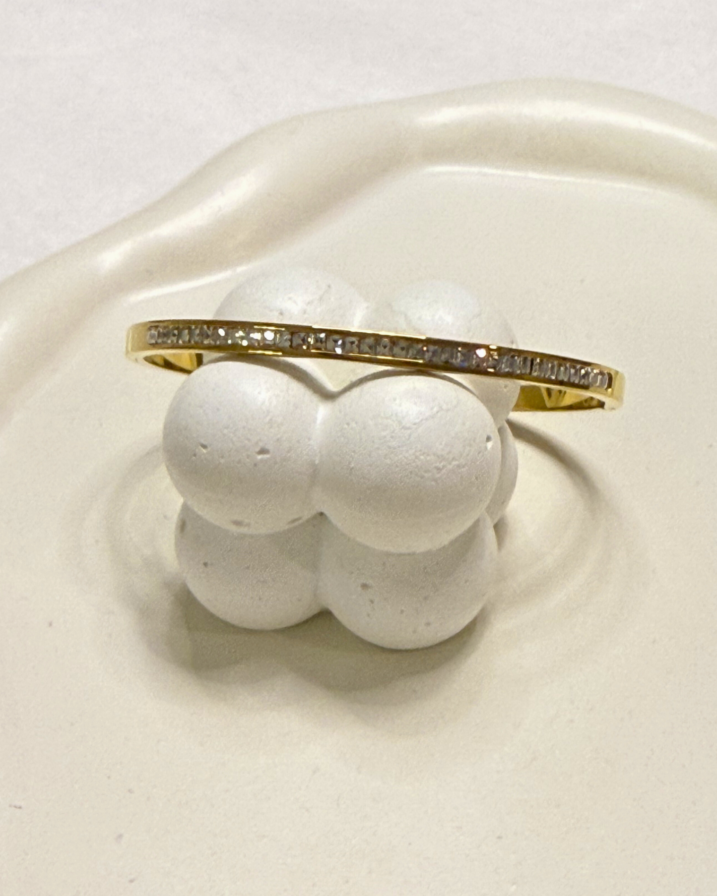 Gold Zirconia Bangle