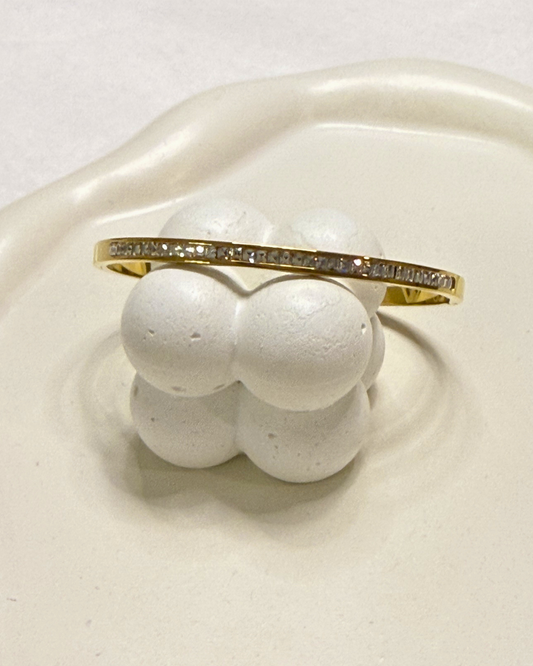 Gold Zirconia Bangle