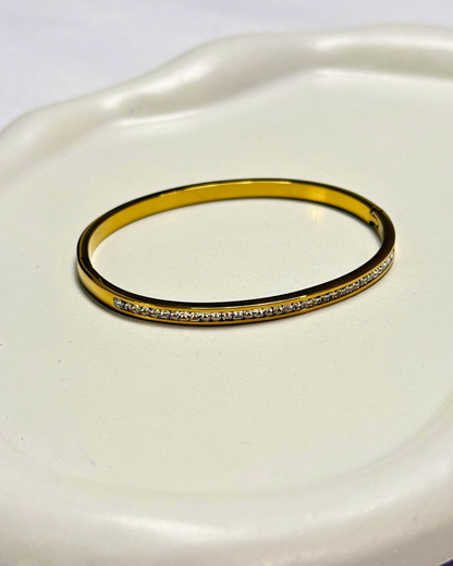 Gold Zirconia Bangle