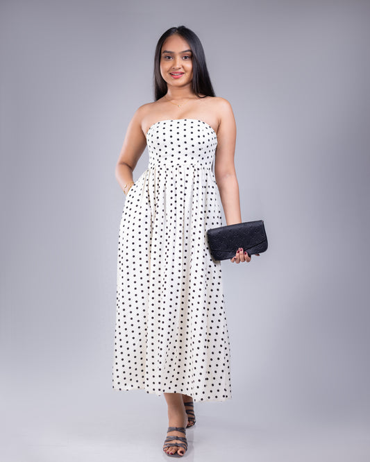 Giulietta White Dot Dress