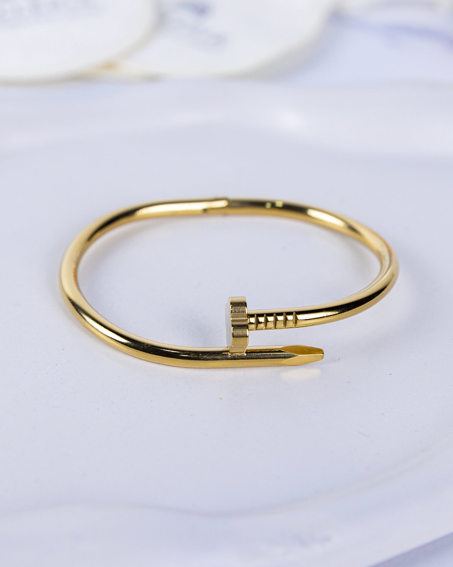 Gold Plated Four-Leaf Nail Cuff