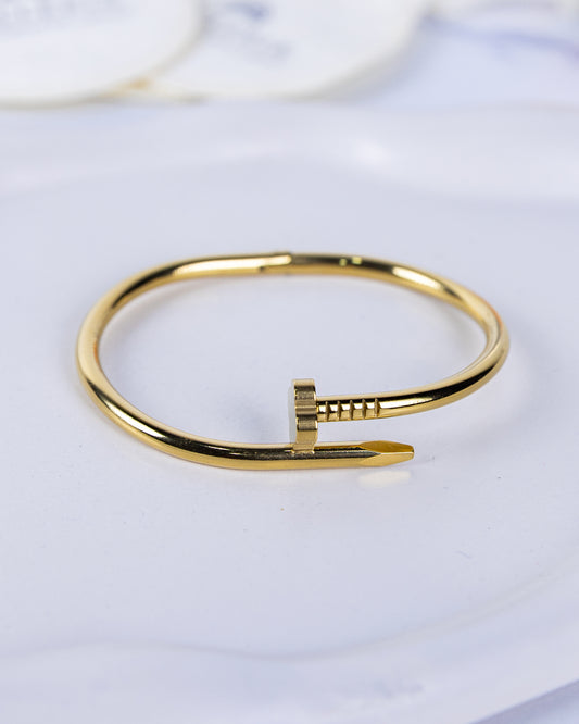 Gold Plated Four-Leaf Nail Cuff