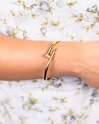Gold Plated Four-Leaf Nail Cuff