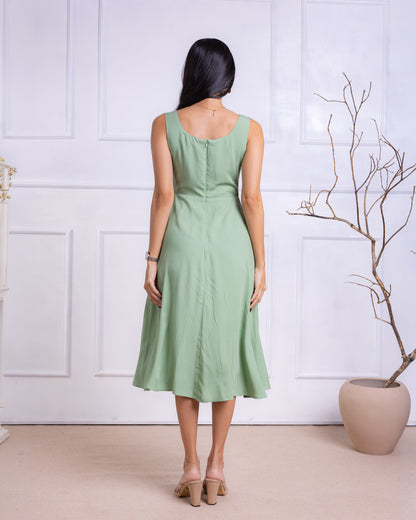Lia Mint Green Midi Dress