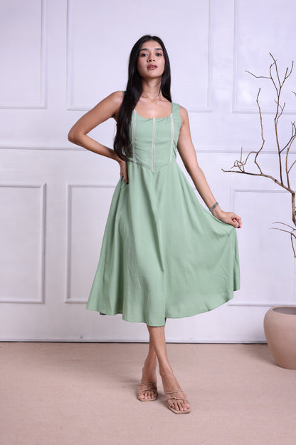 Lia Mint Green Midi Dress