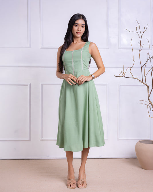 Lia Mint Green Midi Dress
