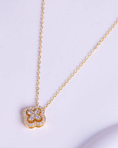 Gold Plated Four Leaf Clover Necklace