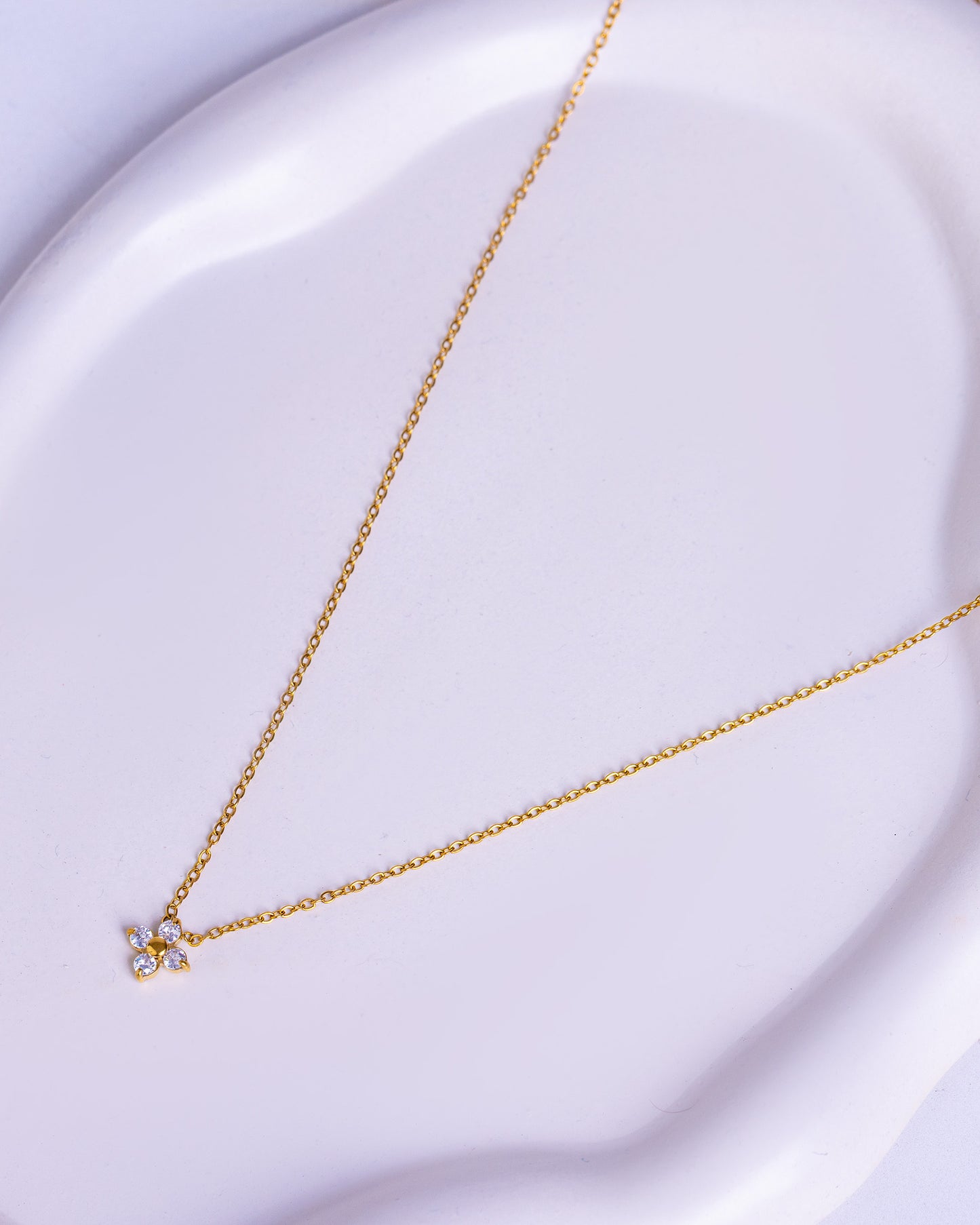 Gold Plated Flower Necklace