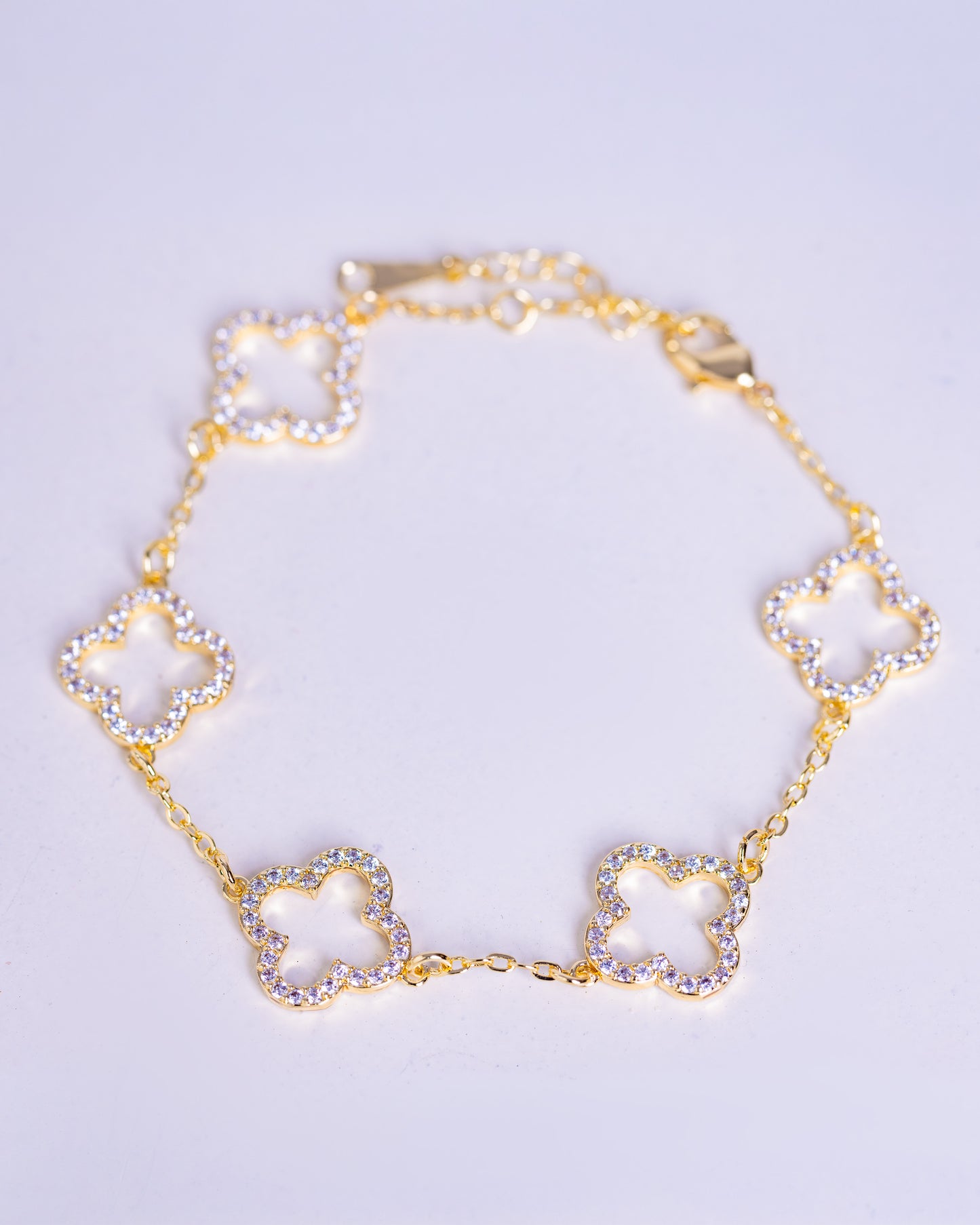 Gold Plated Lucky Clover Bracelet