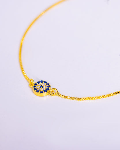 Gold Plated Evil Eye Bracelet