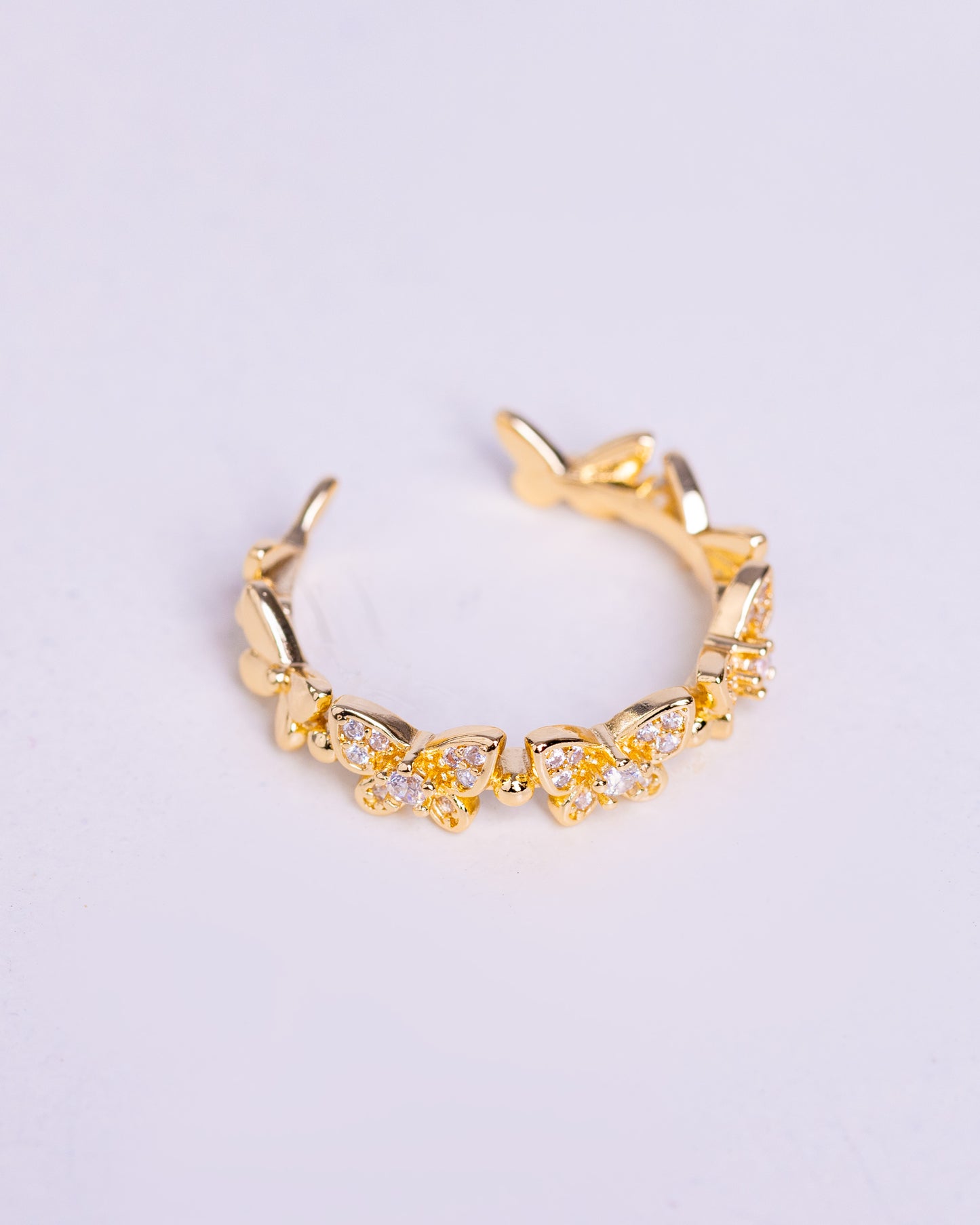 Gold Plated Butterfly Ring