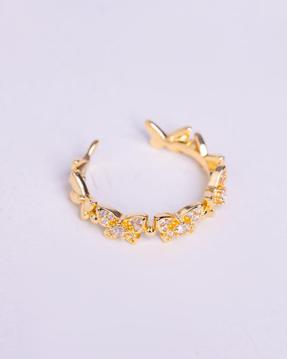 Gold Plated Butterfly Ring