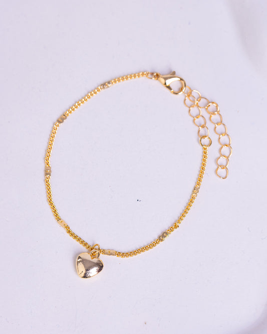 Gold Plated Heart Bracelet