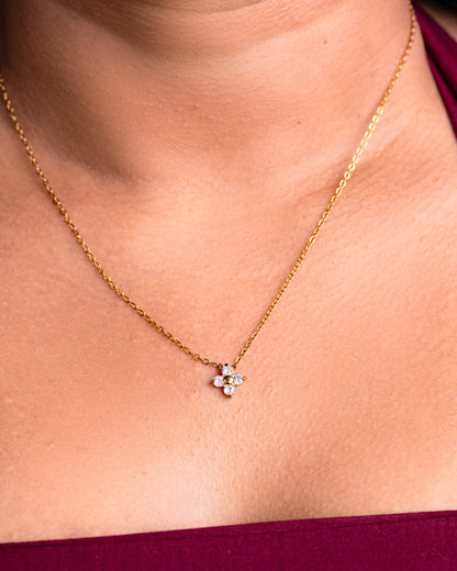 Gold Plated Flower Necklace