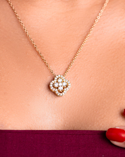 Gold Plated Four Leaf Clover Necklace