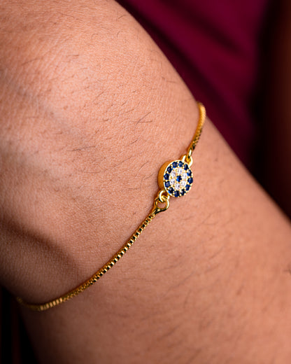 Gold Plated Evil Eye Bracelet