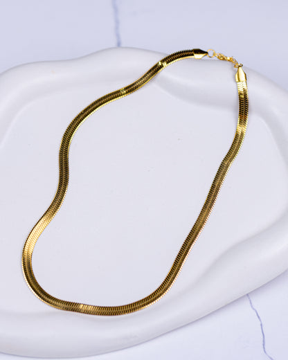 Gold Plated Flat Snake Chain