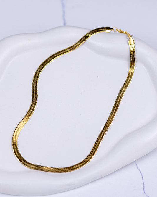 Gold Plated Flat Snake Chain