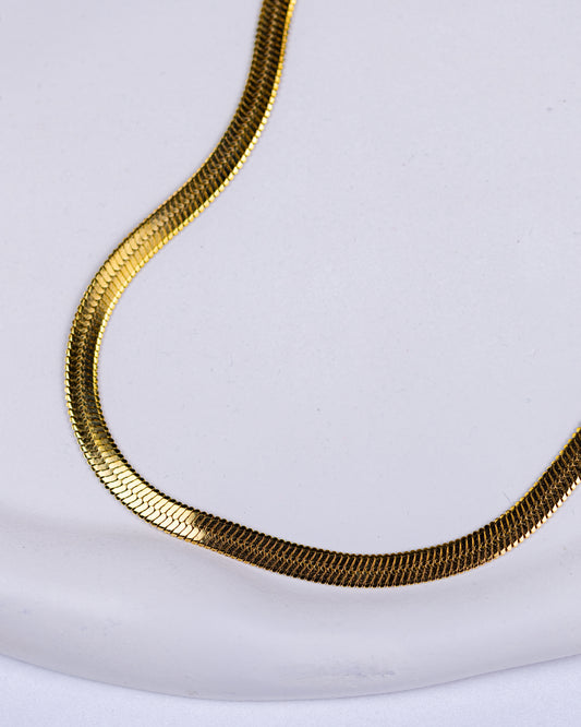 Gold Plated Flat Snake Chain