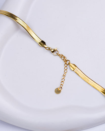 Gold Plated Flat Snake Chain