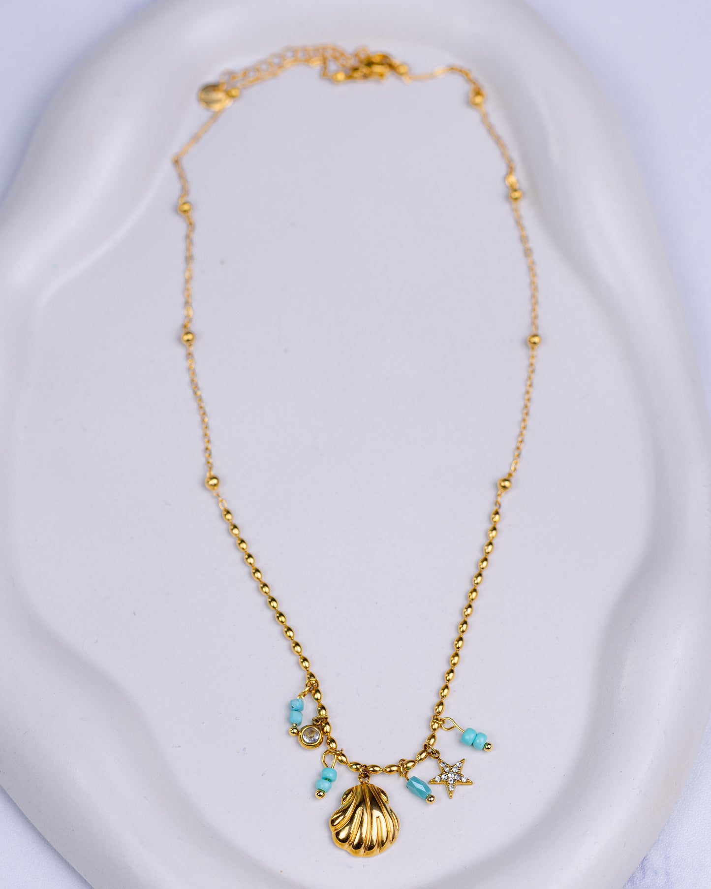 Gold Plated Ocean Necklace