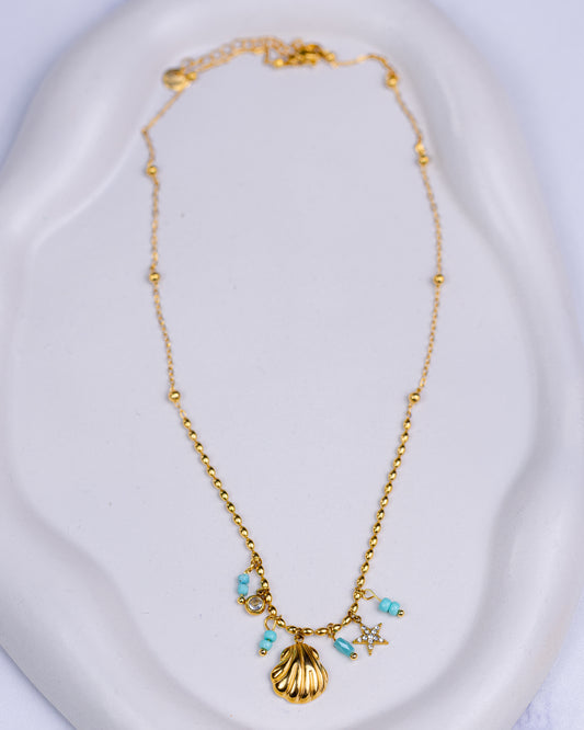 Gold Plated Ocean Necklace