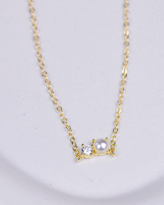 Pearl Necklace with Zircon
