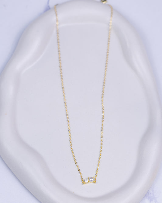 Pearl Necklace with Zircon